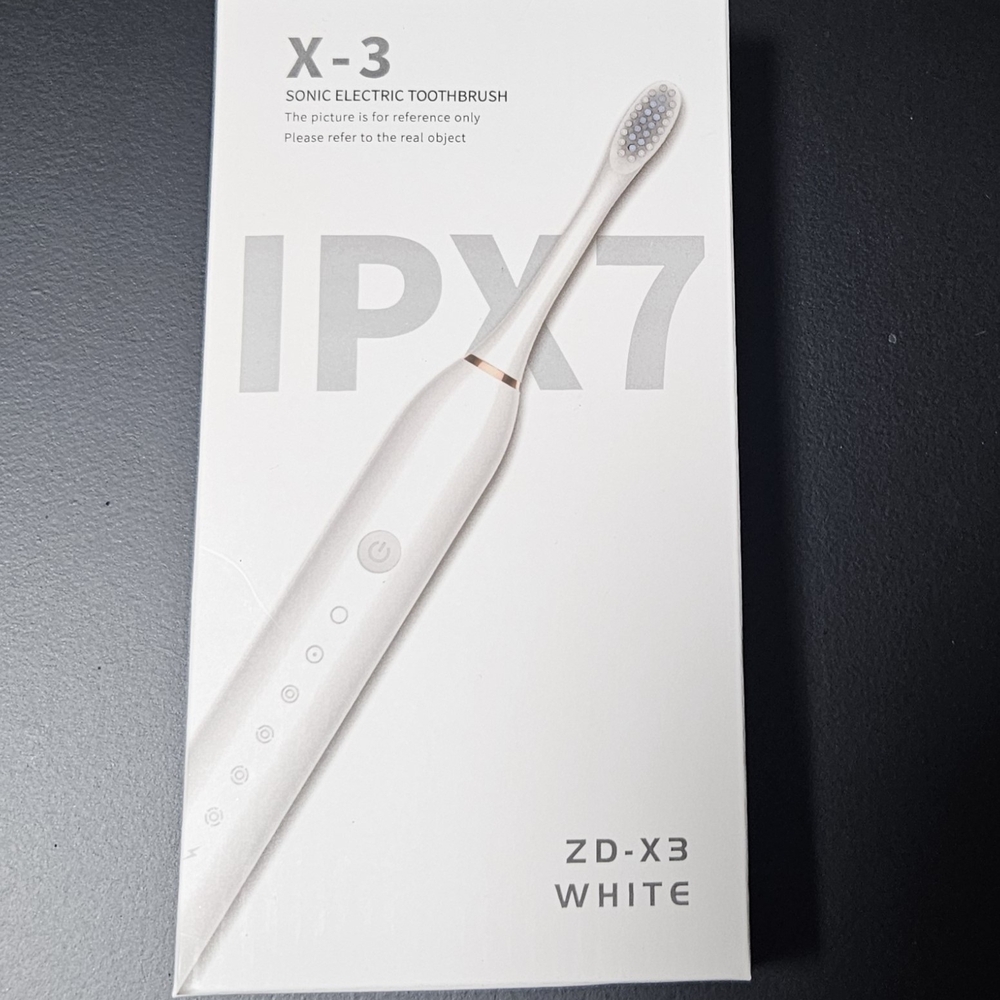 White Sonic Electric Toothbrush Soft Bristles Deep Cleaning Rechargeable